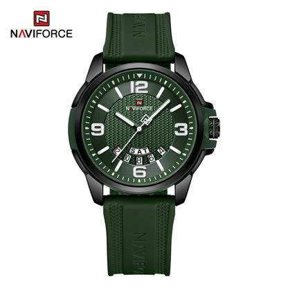 Original Brand NAVIFORCE 2024 New Quartz Watch for Men Waterproof Silicone Strap Business Male Classic Wrist watches Date Clock-EXPROTAS