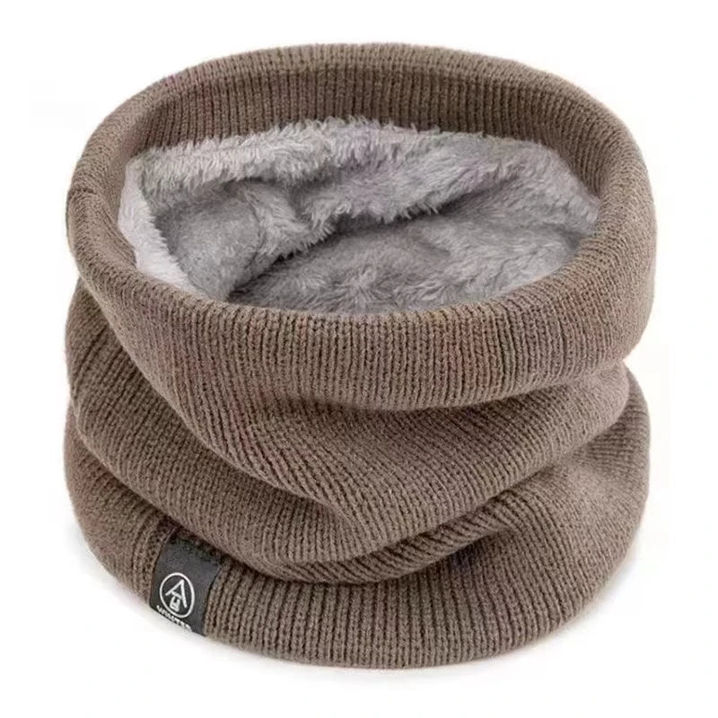 Winter Windproof Neck Gaiter Warm Thickened Plush Tube Scarf for Skiing