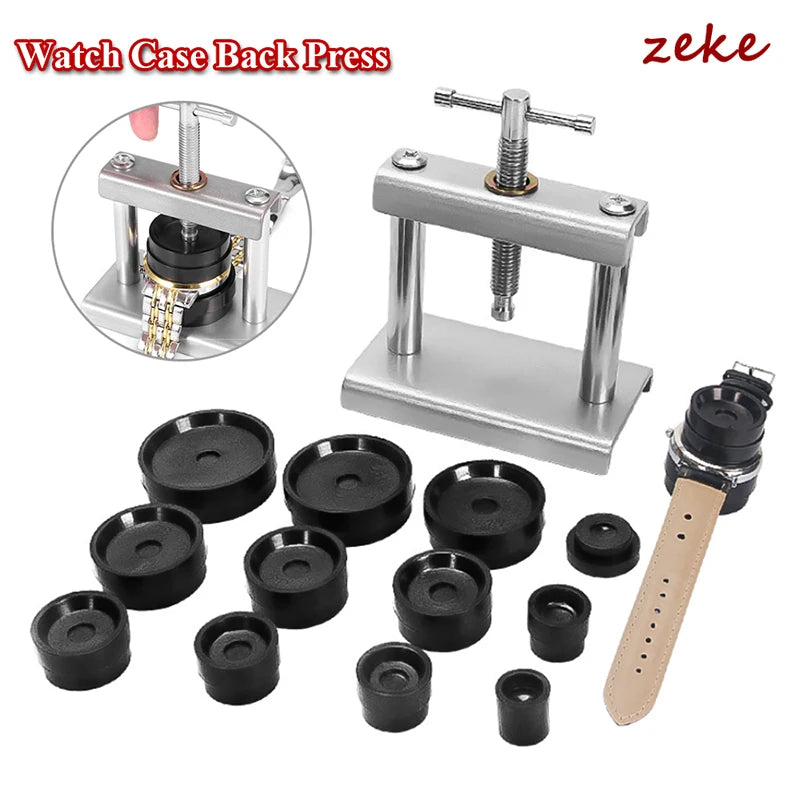Watch Back Case Press Tool Professional Repair Closer with Dies for Watchmaker