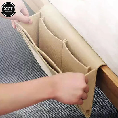 1pc Felt Bedside Storage Organizer Pocket Holder for Phone Book Tissue Sofa