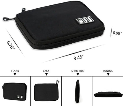Cable Organizer Storage Bag Travel Case for USB Cables Earphones Power Bank SD