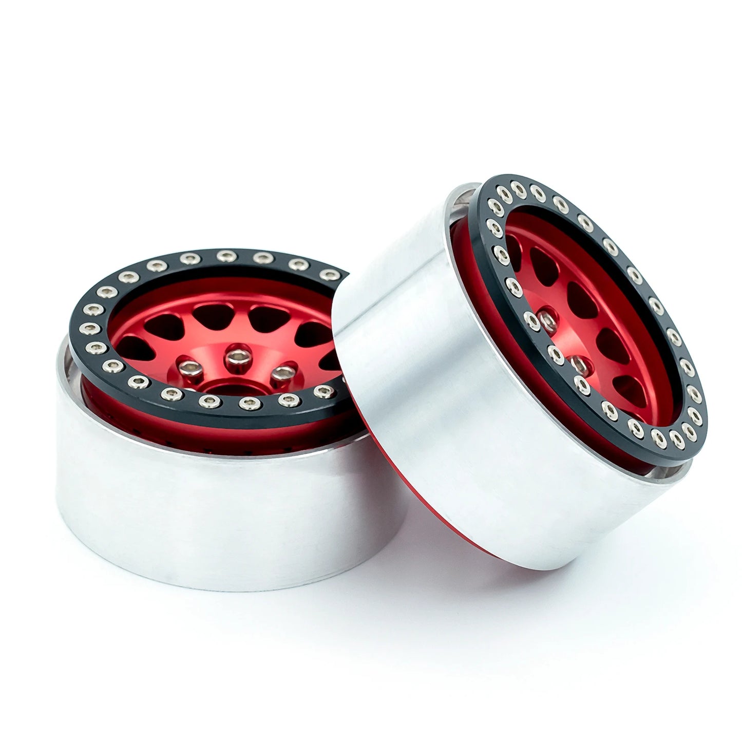 4PCS 1.9 Inch Beadlock Wheel Rims & Rubber Tire for 1/10 RC Rock Crawler Axial SCX10 RR10 AX10 Wraith 90048 90018 KM2-EXPROTAS