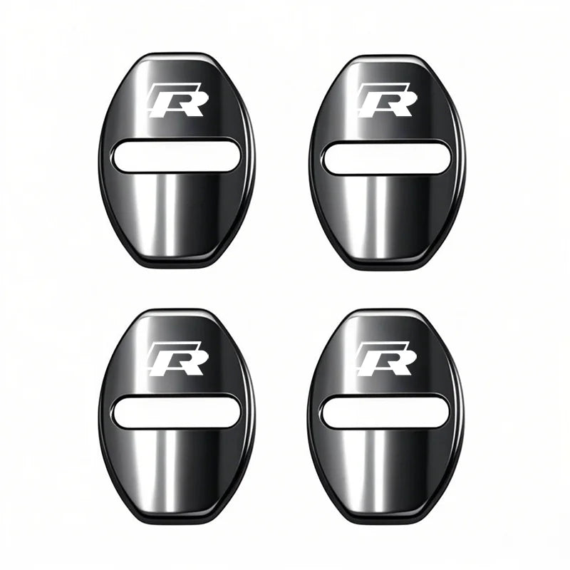 4Pcs Car Door Lock Cover Protective Buckle Sticker for VW Golf MK6
