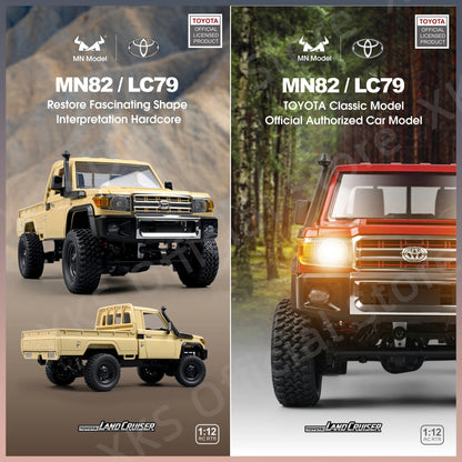 Mn82 Rc Car 1:12 Full Scale 2.4G 4WD 280 Motor Remote Control Off-Road Pickup Truck Model Car for Boys Adult Gifts-EXPROTAS