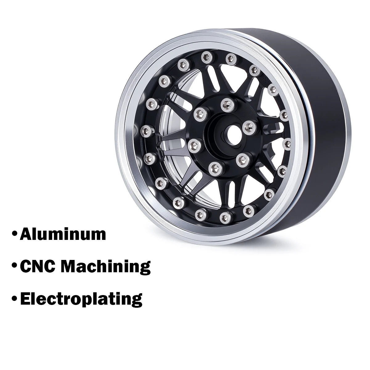 1.9 Aluminium Beadlock Wheels Adjustable Offset Rims 1/10 RC Crawler TRX4