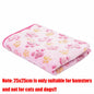 Pet Mat Warm Soft Fleece Blanket for Dog Cat Paw Print Bed