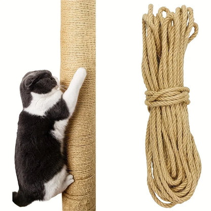 10M Natural Jute Rope Cat Scratcher Toy Furniture Protector DIY Replacement