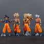 4pcs Dragon Ball Goku Figure Set Super Saiyan PVC Action Statue Model Gift