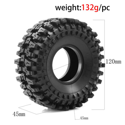 4PCS 1.9 Crawler Tires for RC Traxxas Redcat Axial SCX10 UTB18 TRX4