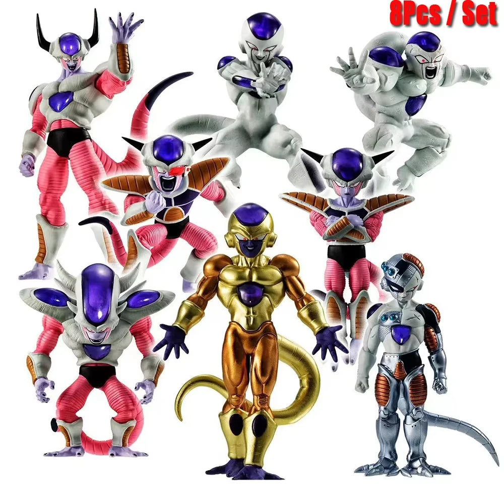 8pcs Dragon Ball Frieza PVC Figures Collectible Anime Statue Model Set
