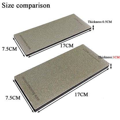Diamond Knife Sharpening System 15° Whetstone Tool w/ Non-Slip Base