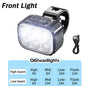 LED Bicycle Light Set Q6 Rechargeable Front Rear MTB Safety Lamps
