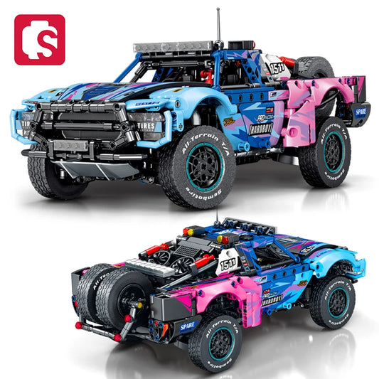 SEMBO 1341pcs Off-Road Racing Car Building Blocks MOC Vehicle Model DIY Toy Gift