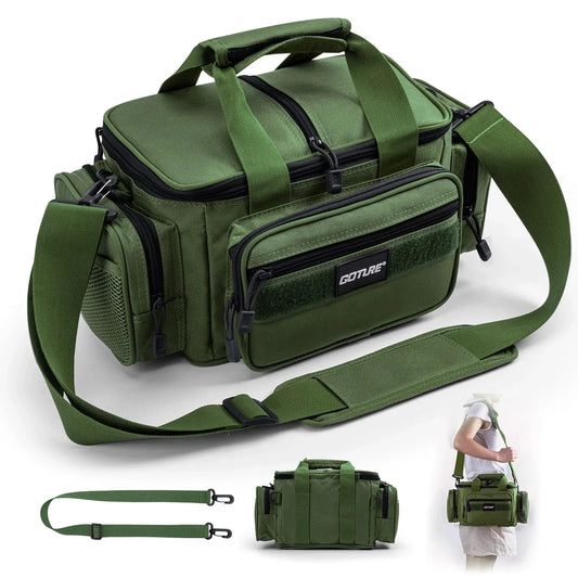 Fishing Tackle Bag Large Capacity Backpack 600D Oxford Waterproof Camping