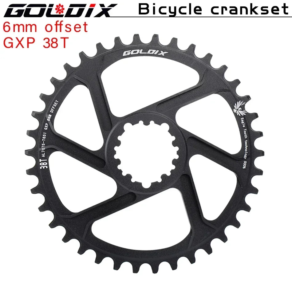 Direct Mount Goldix Chainring 6mm Offset for MTB Road Bike Crankset