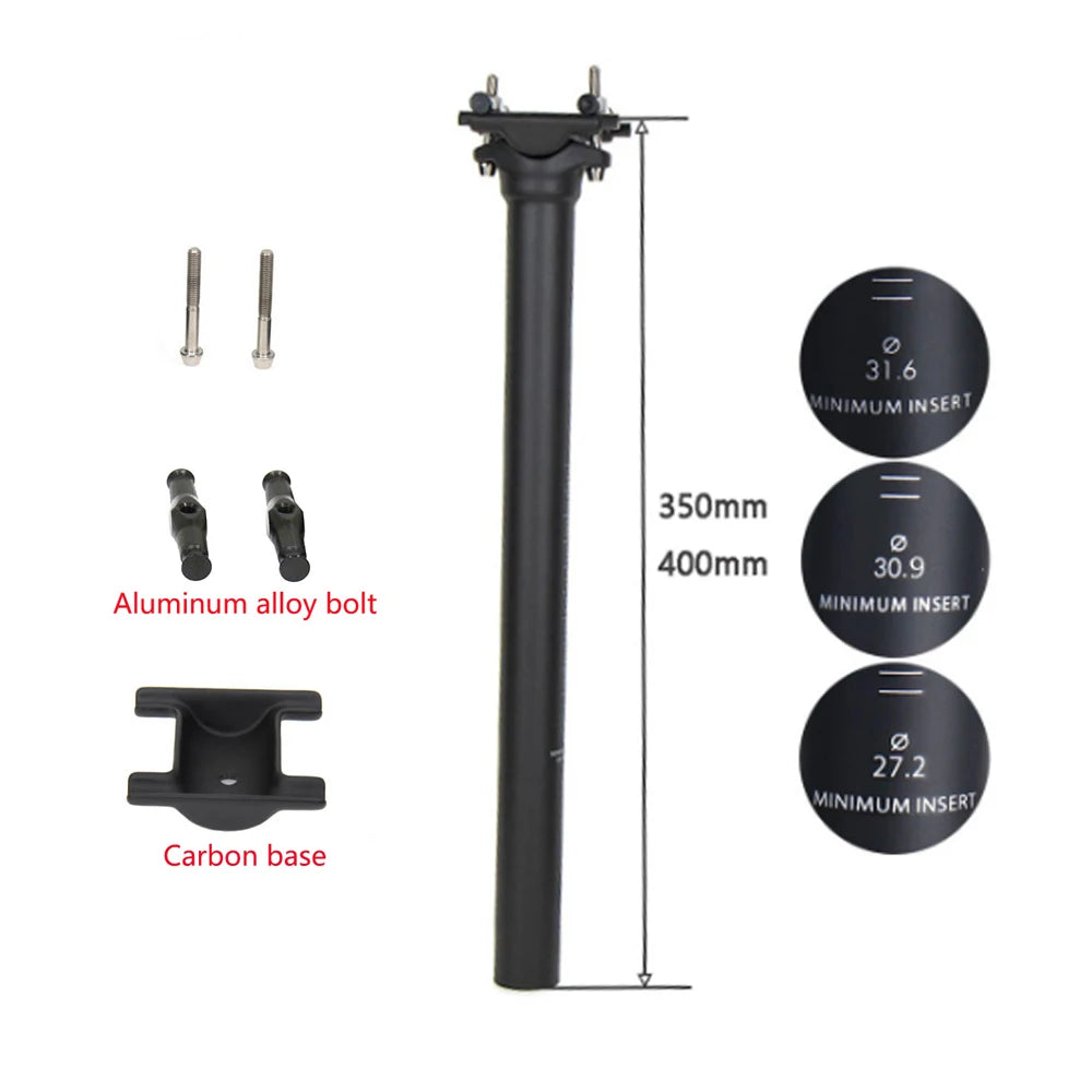 Carbon Seatpost Light Elita One MTB/Road Bike 31.6mm 130g Offset