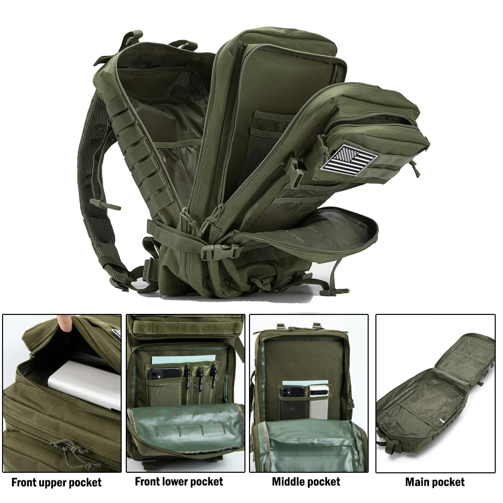 30/50L Tactical Backpack Survival Bag for Outdoor Hiking Hunting EDC