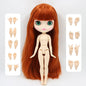 ICY DBS Blythe Doll 1/6 BJD OB24 Joint Body 30cm Red Brown Hair White Skin Toy