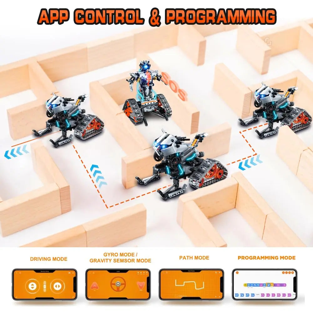 724Pcs Technical Programming RC Robot Building Toy City Racing Car