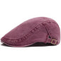 Men's Flat Cap Newsboy Gatsby Retro Driving Hat Washed Denim Outdoor