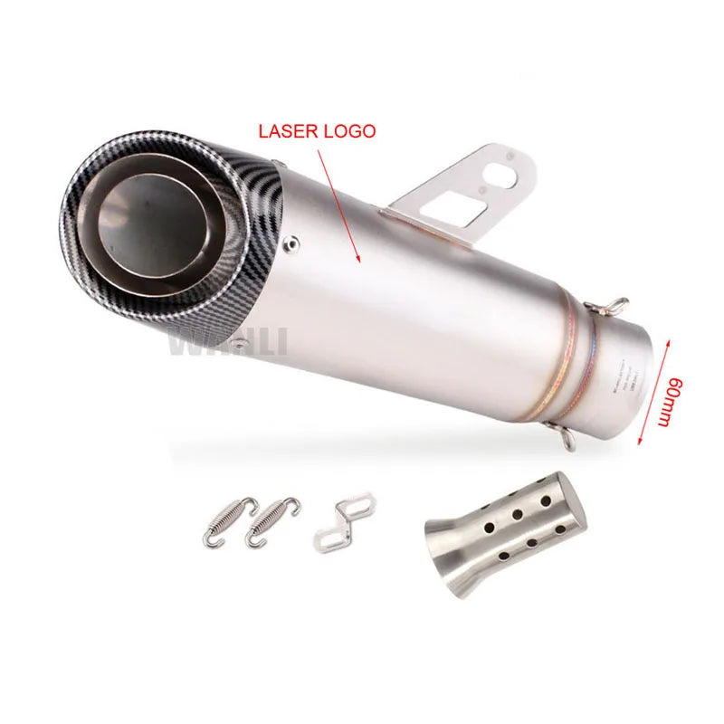 Universal Motorcycle Slip-On Exhaust Muffler with DB Killer (51–60mm Inlet) - EXPROTAS
