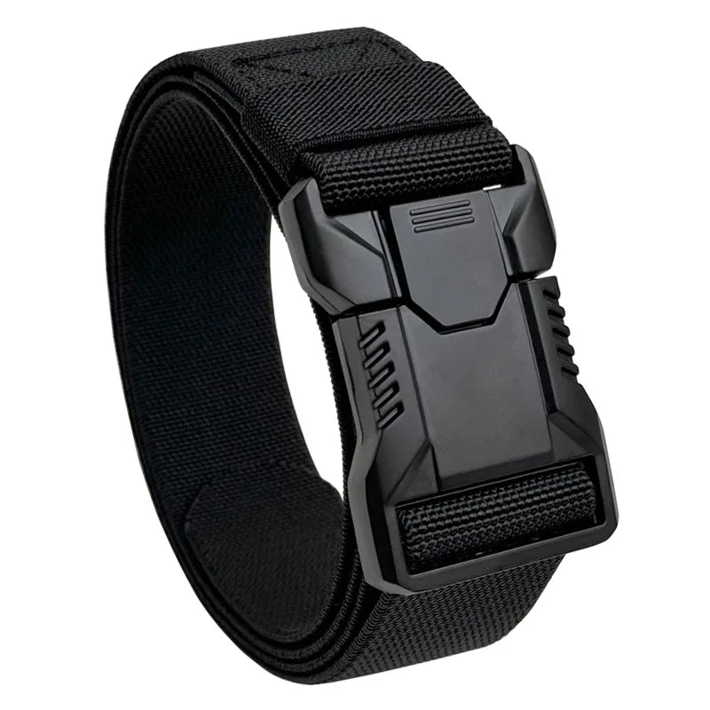 Men's Buckle Tactical Belt Red Ears Plastic Multifunctional Military Canvas