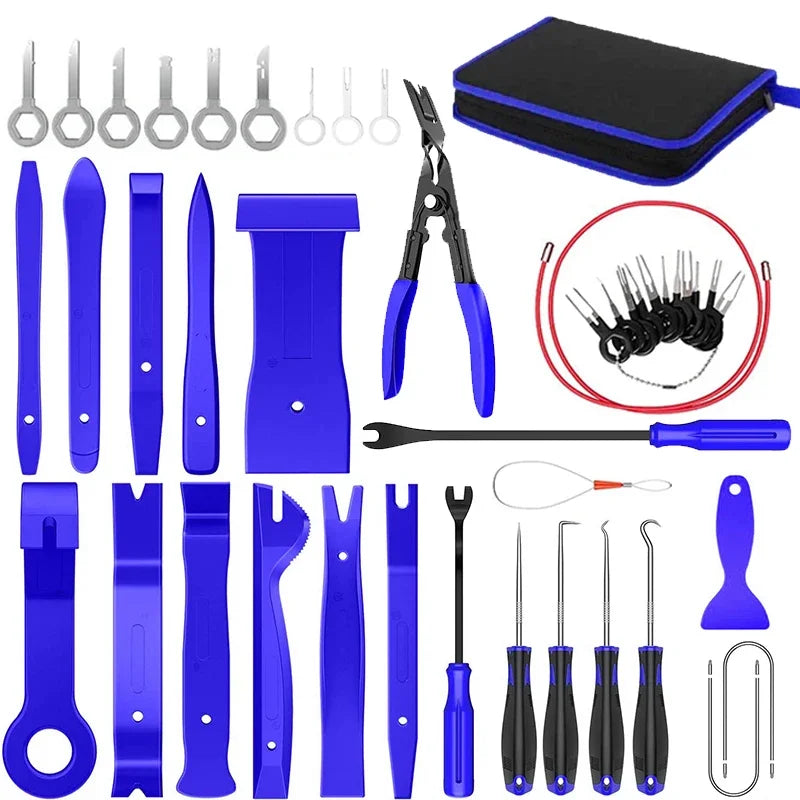 43Pcs Interior Door Clip Removal Pry Tool Set for Car Trim Panel Dash
