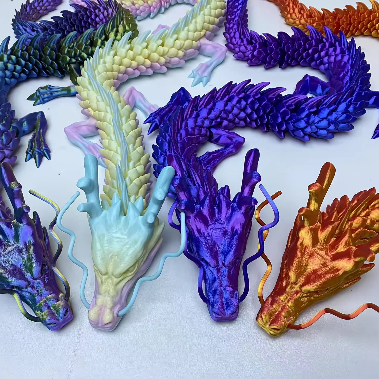 60 88CM 3D Printed Gem Dragon Crystal Fidget Toy Rotatable Articulated Dragon Gift for ADHD Perfect for Holiday Birthdays Gift
