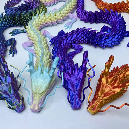 60 88CM 3D Printed Gem Dragon Crystal Fidget Toy Rotatable Articulated Dragon Gift for ADHD Perfect for Holiday Birthdays Gift