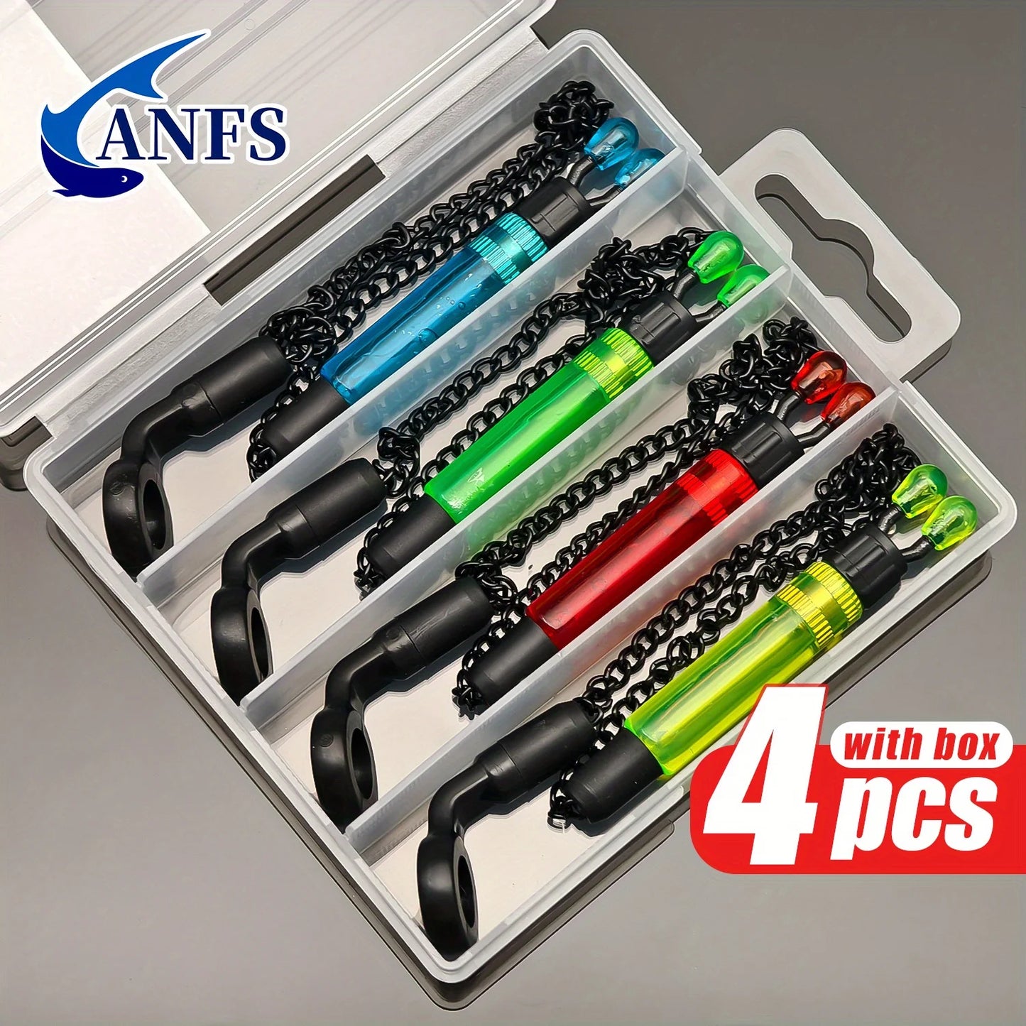 4pcs Fishing Swingers Box Carp Bobbins for Alarm Indicator Equipment