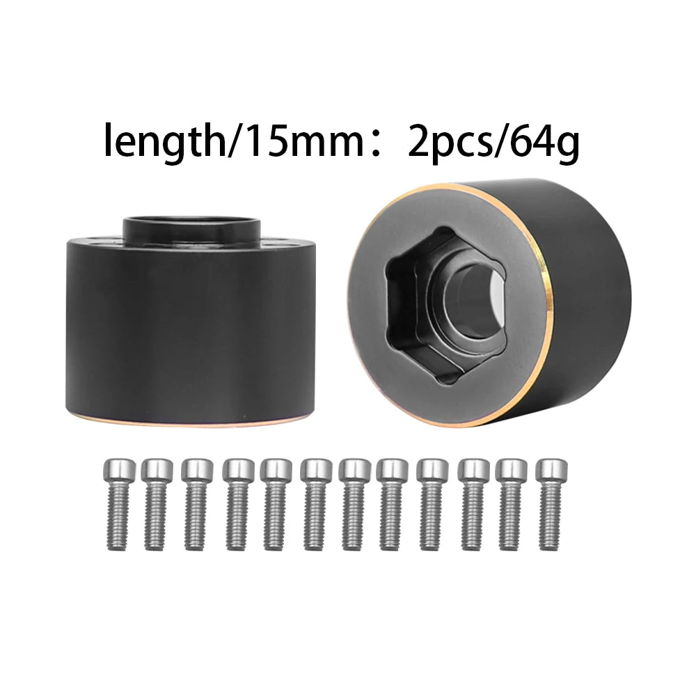 12mm Brass Wheel Weights | Hex Hub Adapter for 1/10 RC SCX10 TRX4 1.9" Rims