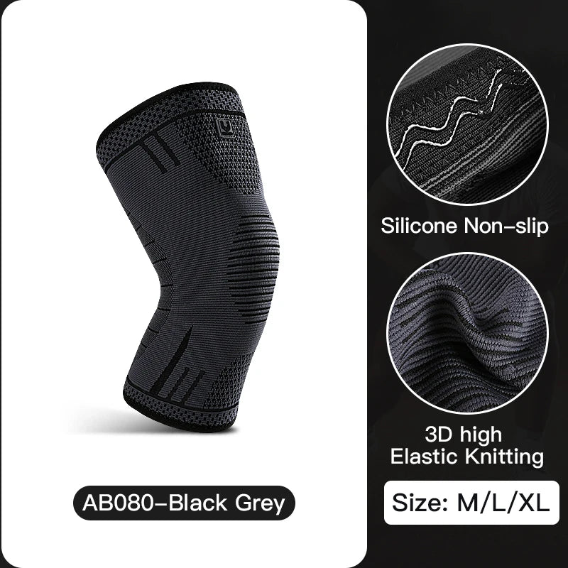 Compression Knee Brace Sleeve Elastic Support Pad for Gym Running Basketball