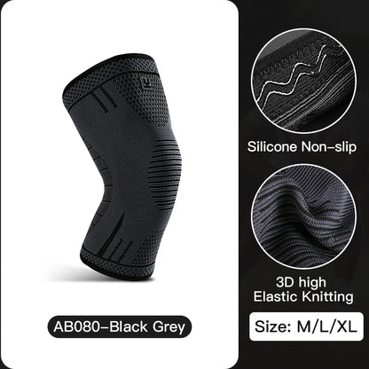Compression Knee Brace Sleeve Elastic Support Pad for Gym Running Basketball