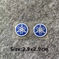 3D Yamaha Logo Decal Sticker Gold White Blue Red Tank Helmet Emblem
