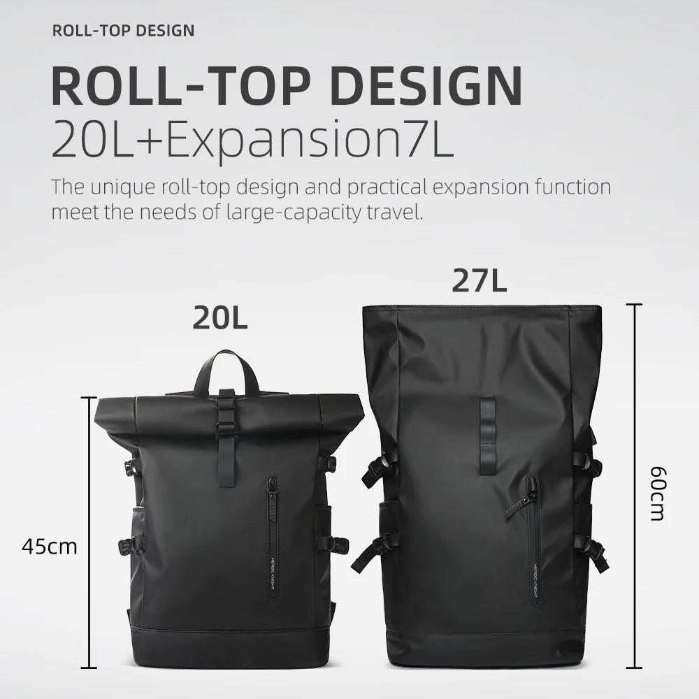 15.6" Laptop Bag Waterproof Expandable Travel Backpack USB Cycling Hiking Men