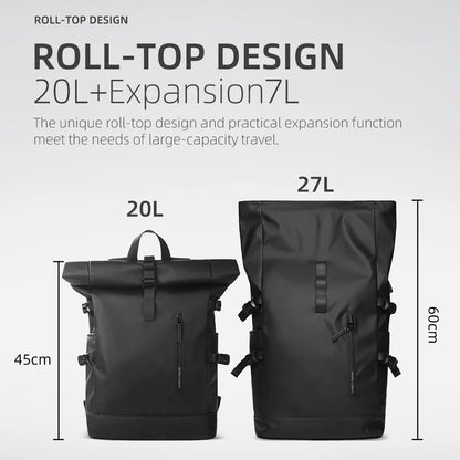 15.6" Laptop Bag Waterproof Expandable Travel Backpack USB Cycling Hiking Men