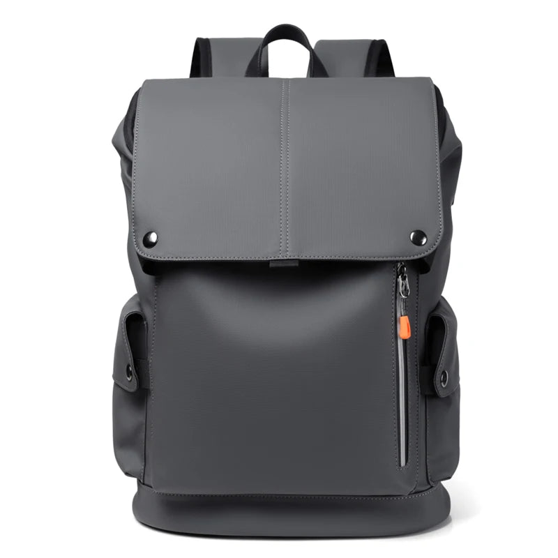 Waterproof PU Leather Laptop Backpack Business Large Capacity USB Charging - EXPROTAS