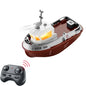 S820 1/72 RC Tugboat Mini Boat 2.4G Dual Motor LED Remote Control Toy