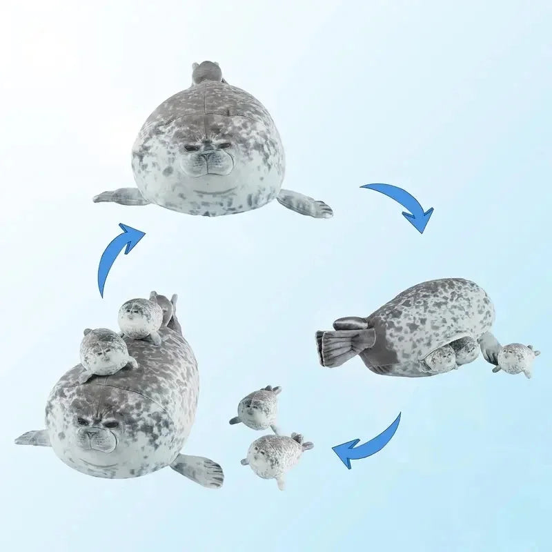 40cm Son Seal Five-piece Plush Toy for Boys and Girls Christmas Gift