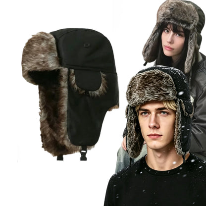 Winter Mens Ushanka Trapper Hat Russian Ear Flap Fur Cap