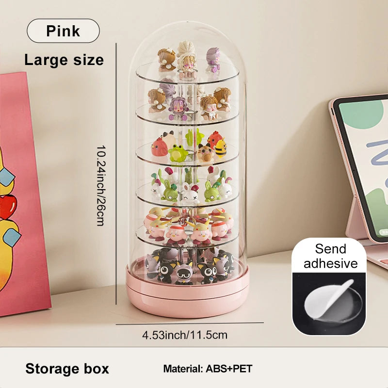 Transparent Rotating Blind Box for Home Desktop Multi-Layer Organizer