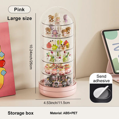 Transparent Rotating Blind Box for Home Desktop Multi-Layer Organizer