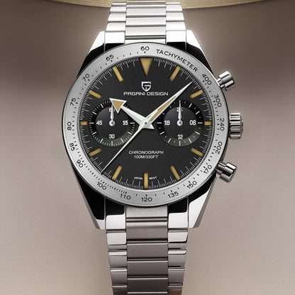 PAGANI DESIGN 2023 Mens watches Moon Quartz  Watch men speed Sport waterproof Chronograph AR Sapphire VK64 Steel Retro Luminous-EXPROTAS