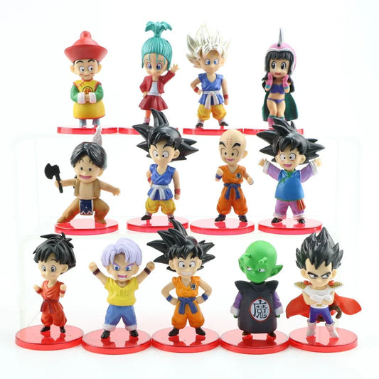 13pcs Mini Anime Figures Set Saiyan Collection Model Toy Gift