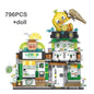 Mini Foldable City Street View Building Blocks Lemon Tea Shop Model Toy Gift