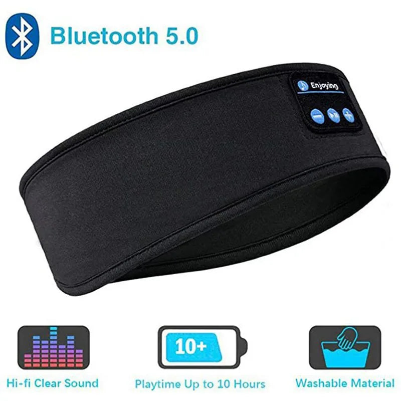 Wireless Bluetooth Music Eye Mask Headphones Anti-noise Sports Headband