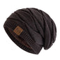 New Unisex Slouchy Winter Hat Fleece Lined Beanie Men Women Mixed Color Knit Cap - EXPROTAS