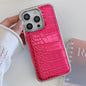 Colourful Crocodile Leather Case for iPhone 11-17 Air Pro Max Plus Shockproof