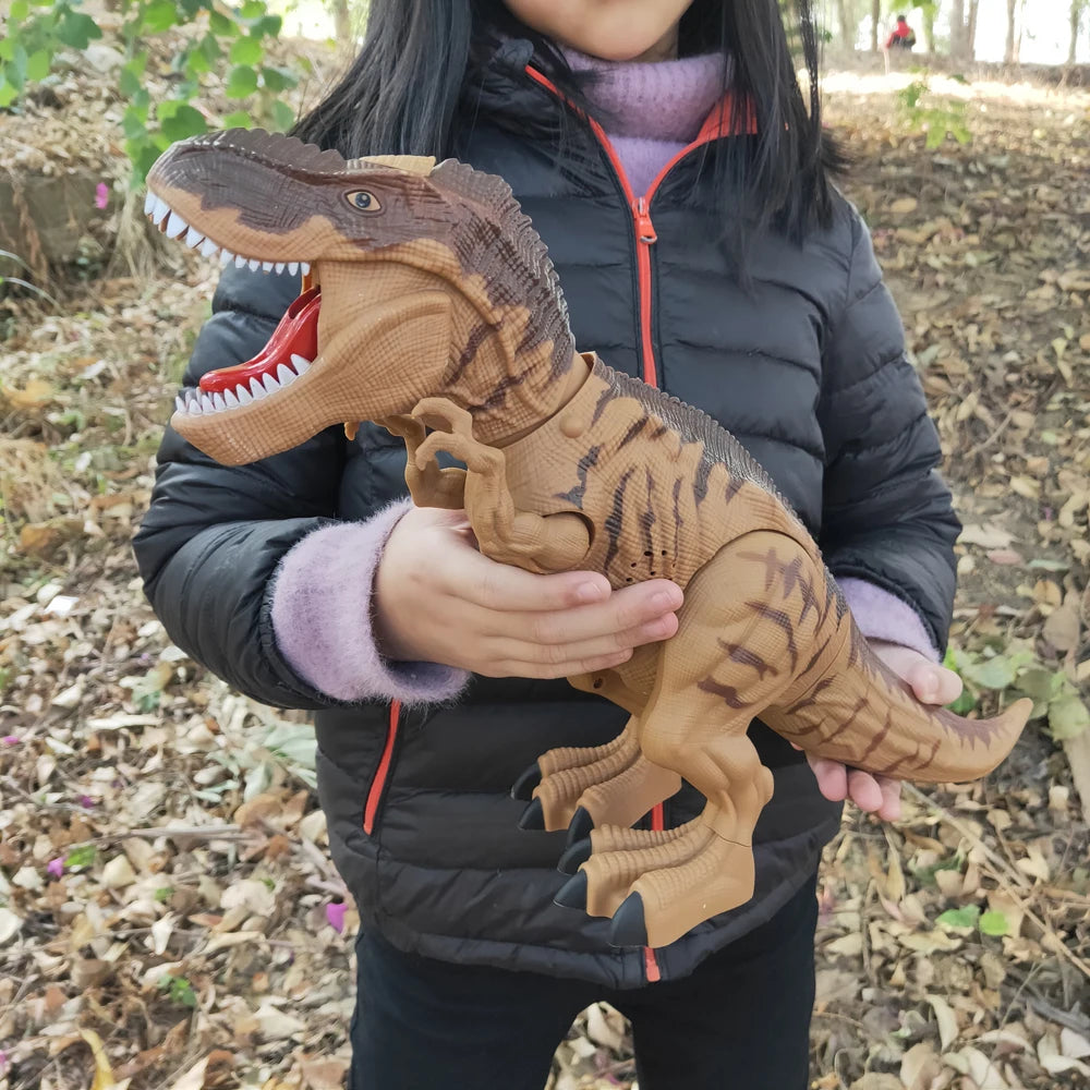 Electric Dinosaur Robot Walking Toy Lay Eggs Light Sound for Kids