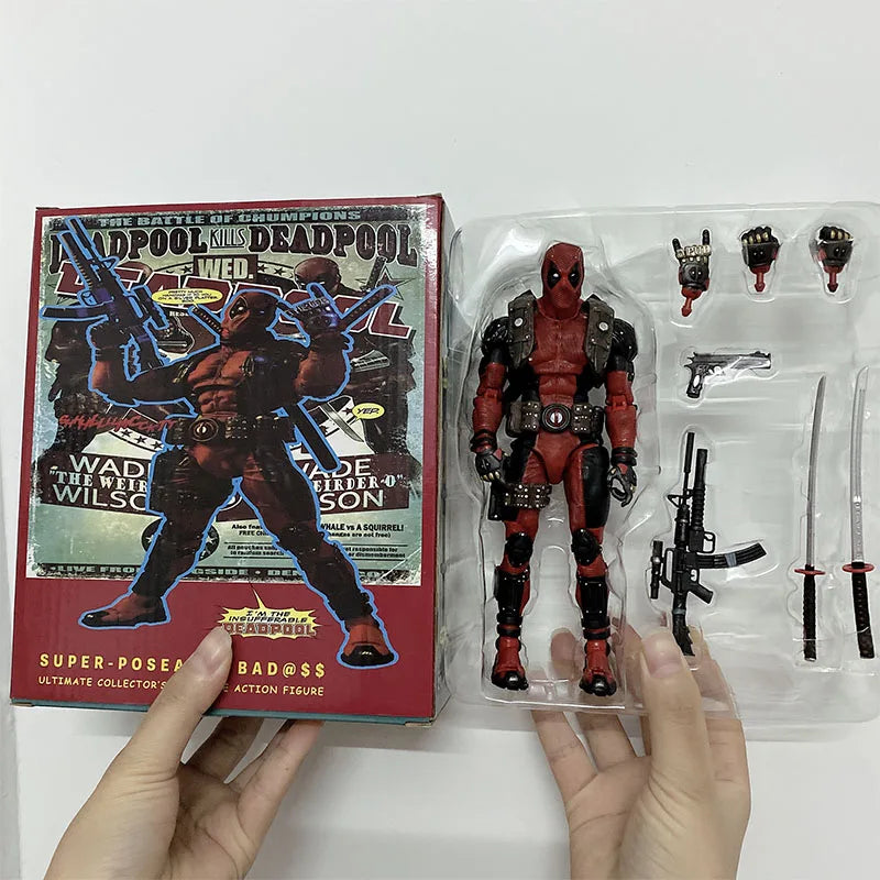 Yamaguchi Revoltech EPIC Deadpool Action Figure Ultimate X-Men Deadpool Super Hero Figure Toys Collectible Model Doll Gifts-EXPROTAS